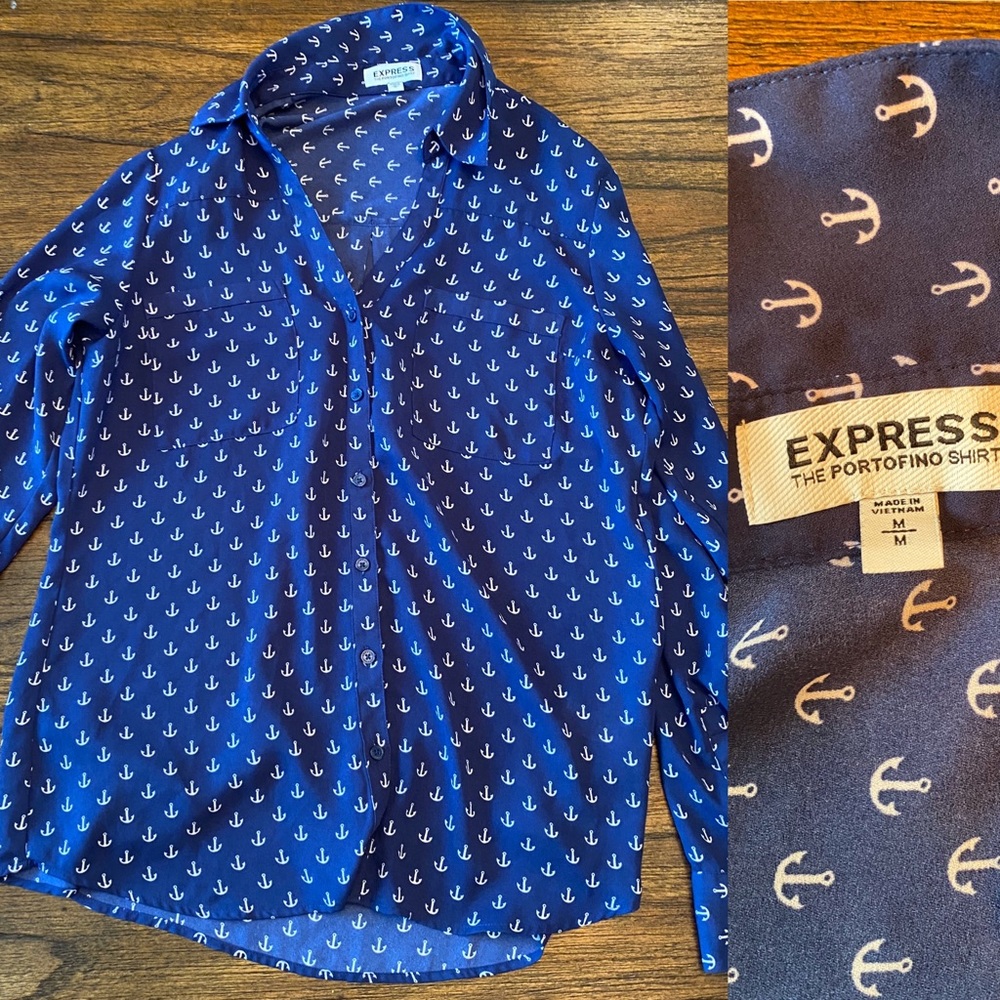 Express Portofino Anchor Blouse